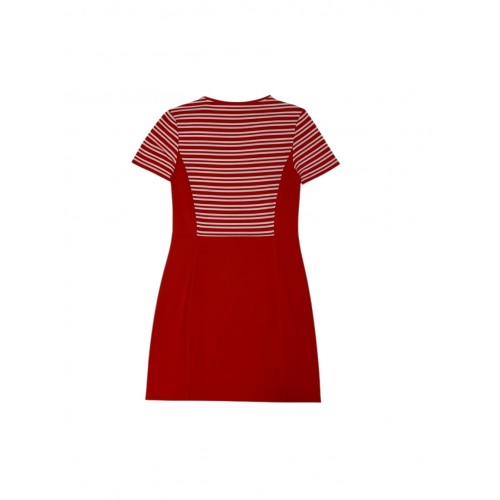Lacoste Women Red Striped Dress – Classic Sport Chic Style